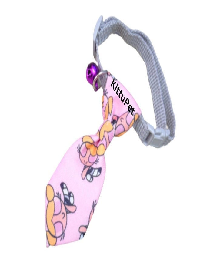 KittuPet ربطة عنق للكلاب من KittuPet، طوق للكلاب برباط عنق، طوق للكلاب باللون الأزرق السماوي، طوق فريد للكلاب، مشبك أمان قابل للفك، ربطة عنق للقطط باللون الأزرق السماوي، طوق للقطط برباط عنق (وردي، ربطة عنق قطنية للكلاب) - Image 3